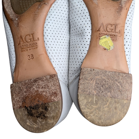 AGL Women's Blue and White Ballet Flats Size 8 - Picture 13 of 14